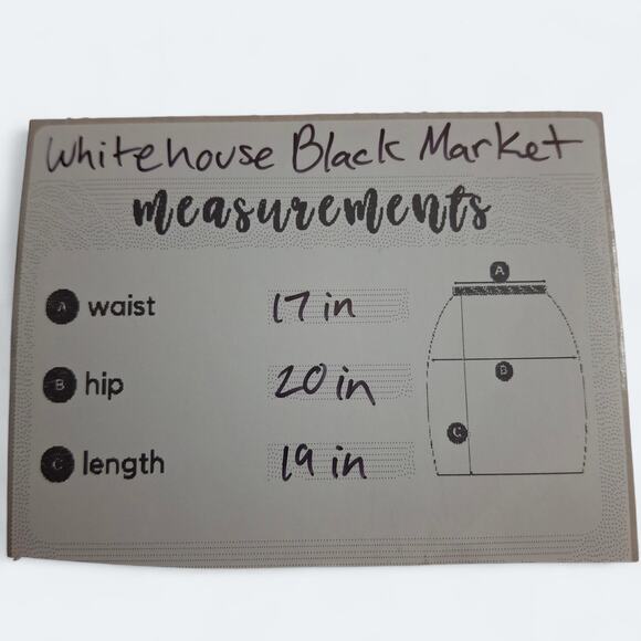 White House Black Market White Stitched Crosshatch Skirt Size 10 - Picture 7 of 7